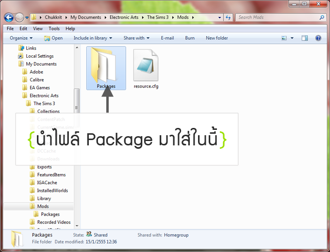 ✎ สอนติดตั้ง Custom Content The Sims 3 & The Sims 4     00270159