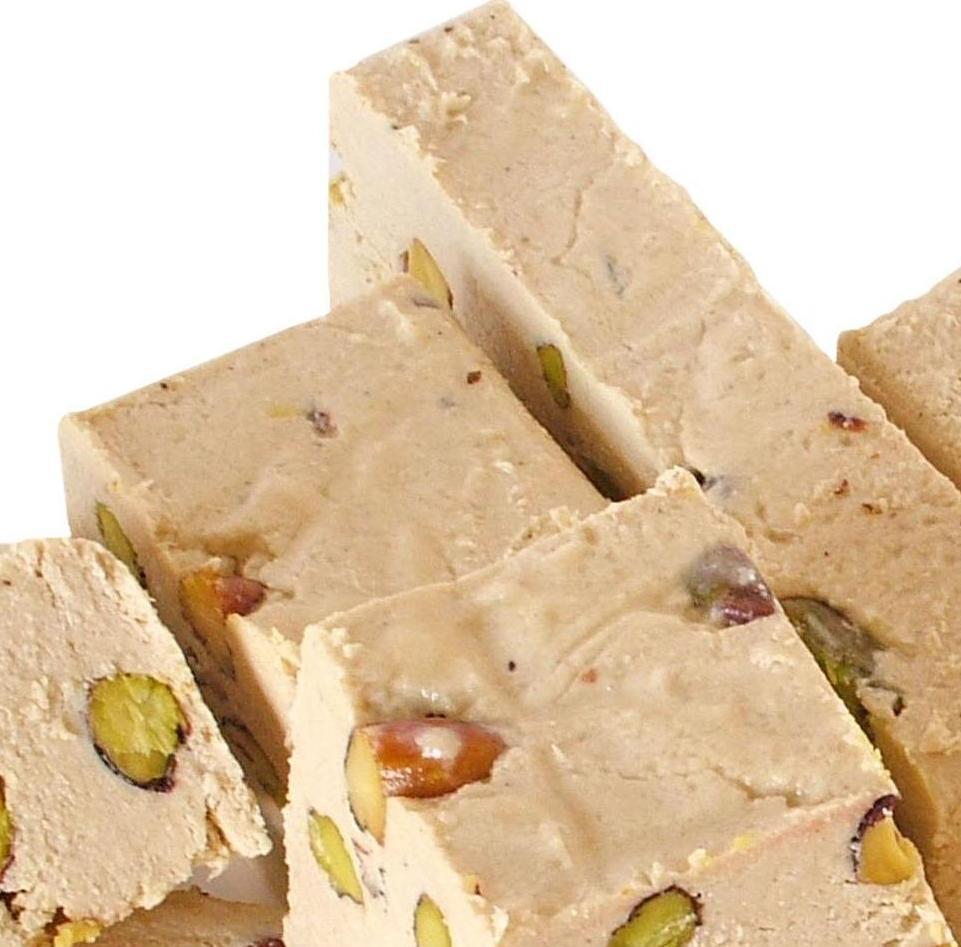 الحلاوة الطحينة او الشامية وفوائدها  Halva_With_Pistachio