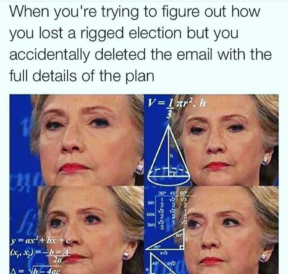 Hillary’s Real Reaction at Losing? Up All Night Crying Uncontrollably and Blaming Obama and James Co 14925758_10153990265607967_4769437154721462681_n