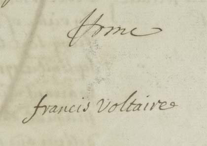 Lettere inedite di Voltaire a New York Francis-Voltaire