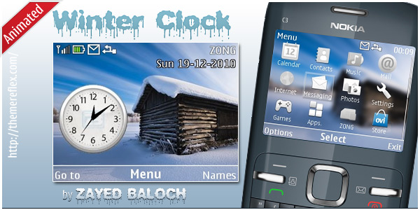 [share] Tổng hợp theme cực đẹp cho Nokia C3-00 & X2-01 Winter-Clock-C3-theme-by-ZayedBaloch