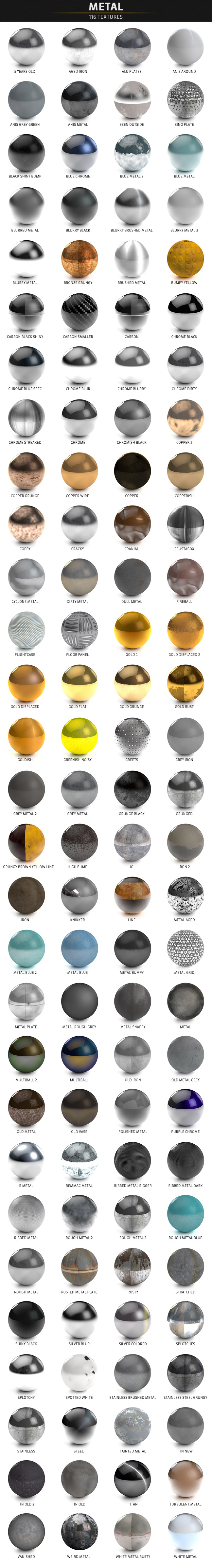 The Pixel Lab  Materials for Cinema 4D اكثر من 500 ماتيريال Metal