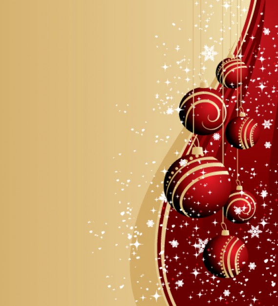 FONDOS DE NAVIDAD - FONDOS NAVIDEÑOS - Página 2 Elegant-style-card-with-christmas-balls-hanging-on-a-side-wave-13807