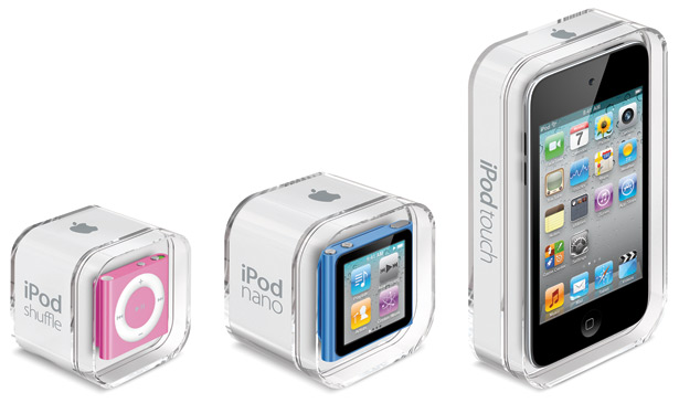 Apple introduces new iPod touch, shuffle and nano; lets loose iTunes 10 Appletriopackaging