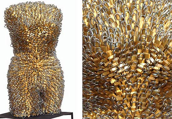 مجسمات غريبة Torso-locks-art