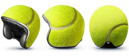 خوذات دراجات مجنونة ومبتكرة  Tennis-ball-helmet