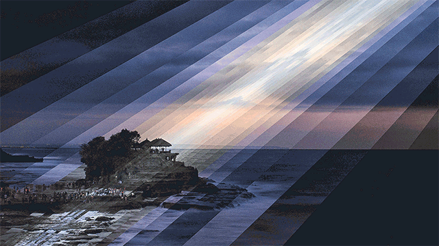 Animated Photo Collages by Qi Wei Fong Shimmer to Life as Time Passes landscapes gifs China 