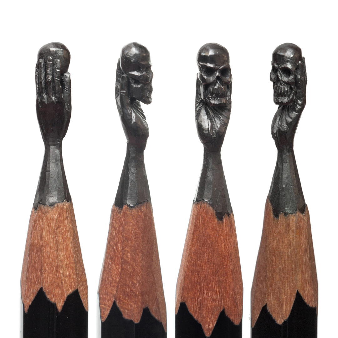 فنان ينحت على رؤوس اقلام الرصاص . مبدع مبدع Pencil-2