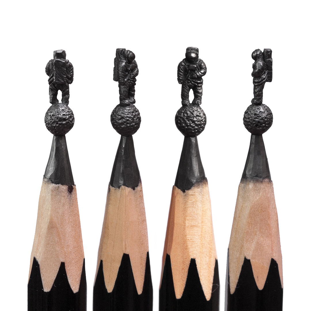 فنان ينحت على رؤوس اقلام الرصاص . مبدع مبدع Pencil-5