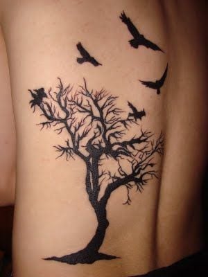 Τα 75 πιο εντυπωσιακά τατουάζ για κορίτσια Crow-raven-tattoo-design-ideas261