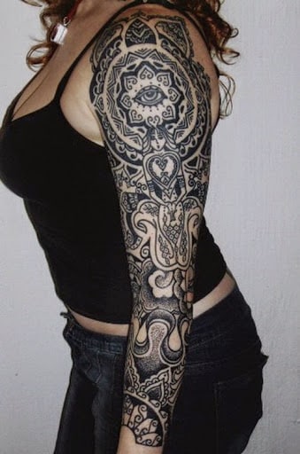 Τα 75 πιο εντυπωσιακά τατουάζ για κορίτσια Full-sleeve-tattoos-for-girls