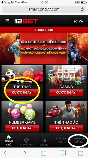 Các link phụ truy cập vào 12bet 112