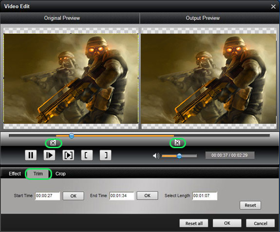 How to Convert HD Video to other AVI, PS3 or PSP Trim