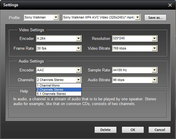 Fully Enjoy Video and Audio on Sony Walkman Settings