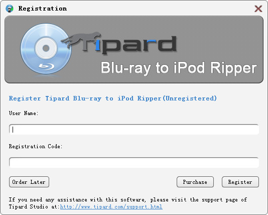 How to rip Blu-ray movie to iPod format? Registration