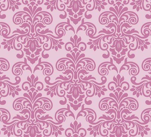 باترن بدون تحميل  Pink-Vintage-Floral-Pattern-Background-05