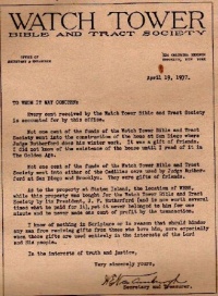 Les présidents de la société inc watchtower - Joseph Franklin Rutherford, 2ème président de la Société - Page 6 200px-Lettre_dans_Golden_Age%2C_5_mai_1937