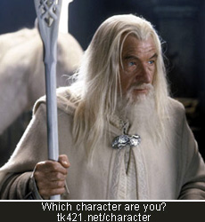 what film characters are you ? Gandalf