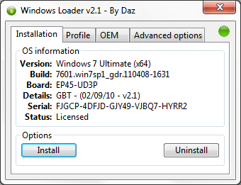 Windows Loader v2.1 Loaderj