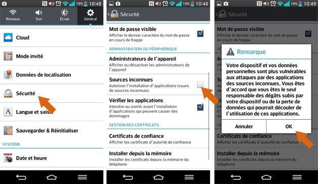 Une app android du manoir pour passer le temps Autoriser-sources-inconnues