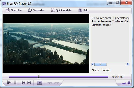 هل حملت فيديو من اليوتيب ولم تستطع مشاهدته..الحل هنا برنامج قارئ FLV Player Free_flv_player