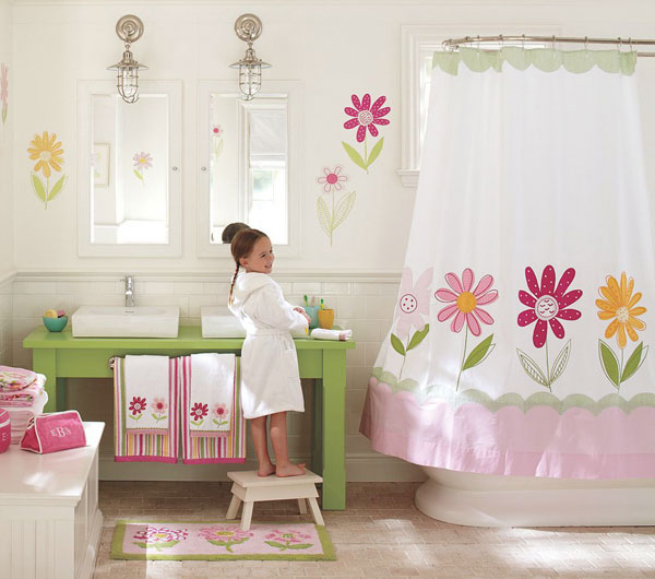  حمامات لأطفالك Beautiful-Bathroom-for-Kids-Theme-Girl-Flower-Ideas
