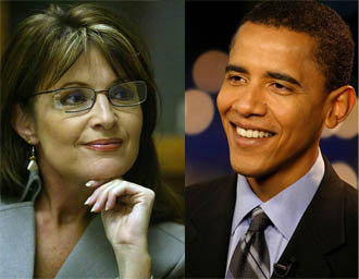 Barack Obama se enfrentará en las urnas a Sarah Palin. BaracObama-SarahPalin