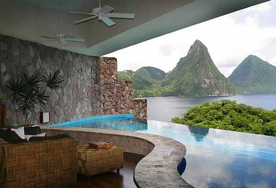 قائمة أفضل 10 فنادق في العالم Jade-Mountain