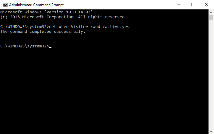 How to Create a Guest Account in Windows 10 Command Line 2-2