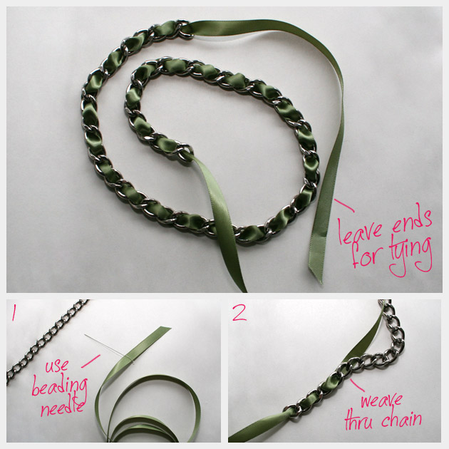  حملة هعمل أكسسورآتى بنفسي ومش هشترى من برآ [(step By step [(1  Ribbon-chain-bracelet-2