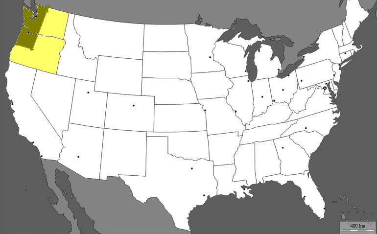 le WASHINGTON (State) et L'OREGON - 2016 8000