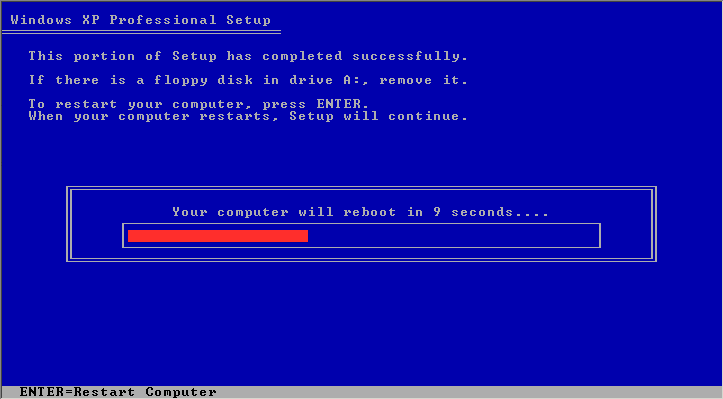 Windows XP-ni qurmaq Wxpins08
