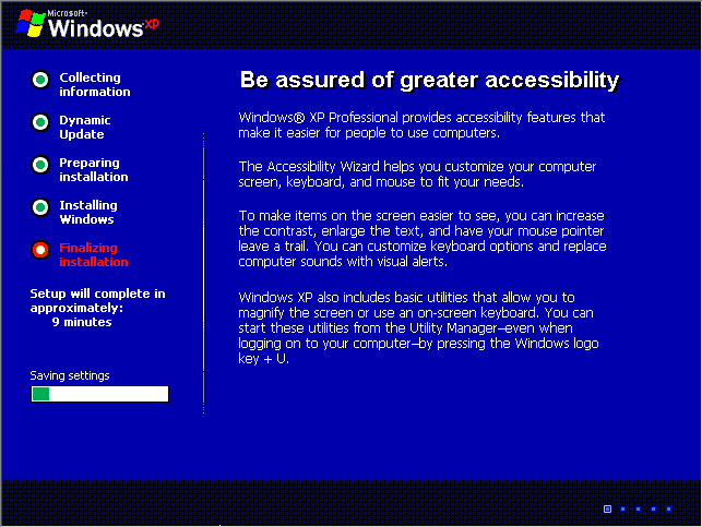 Windows XP-ni qurmaq Wxpins18