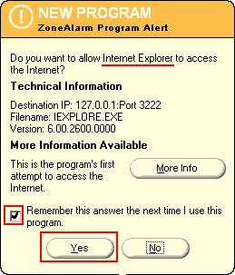 Windows XPde Zone Alarm Kurulumu ve Kullanm Wxpzna08