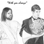 Jesus Always With You Pictures : TURNBACK TO GOD  Jesus-with-French-Horn-Player-150x150