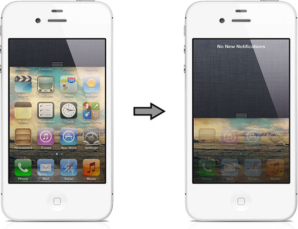 Fade: efecto desvanecimiento al usar el centro de notificaciones (Cydia) Fade-jailbreak-01