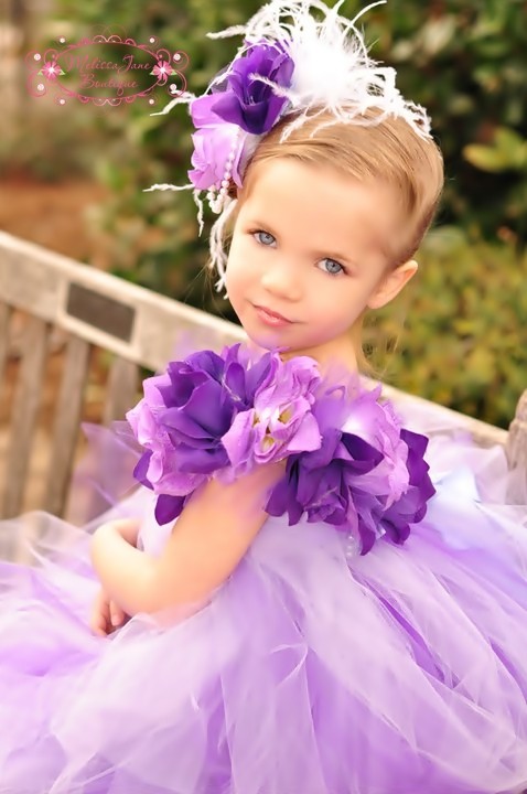 ازياء بنات جميلات 444444 Shades-of-purple-tutu-flower-girl-dresses