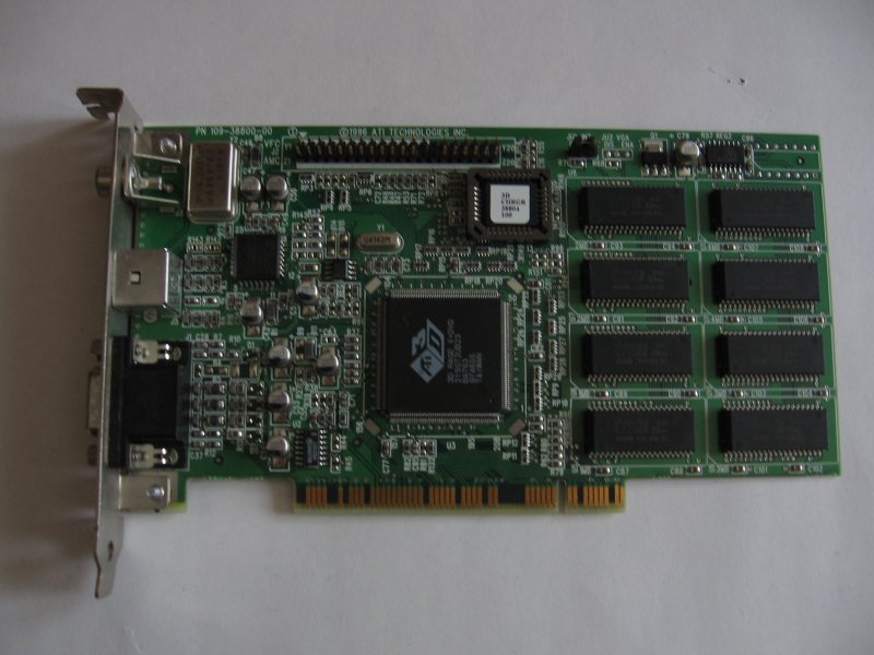 ATI 109-40100-00 3D Rage II + DVD PCI VGA Video Card - VGA -g-0008 ATi_3D_Rage_II_DVD_4MB_PCI