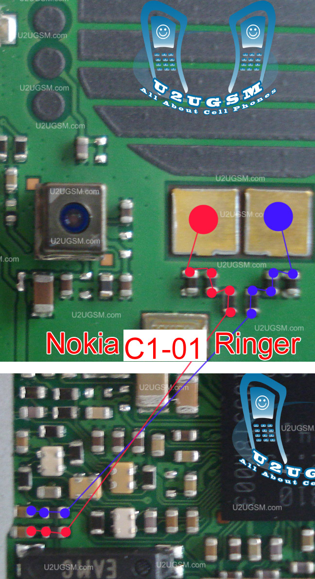 حل مشكلة جرس نوكيا C1-01 Nokia-C1-01-ringer-problem-solution-jumper-ways