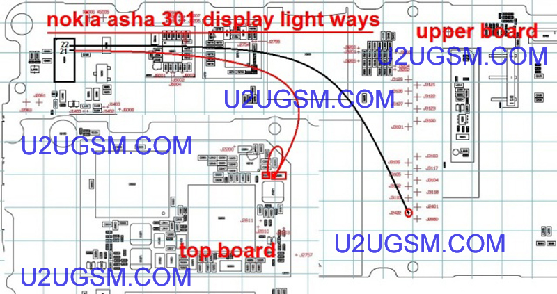 حل مشكلة اضاءة نوكيا 301 Nokia-Asha-301-Display-Light-Probem-Solution-With-Jumper-Ways-1