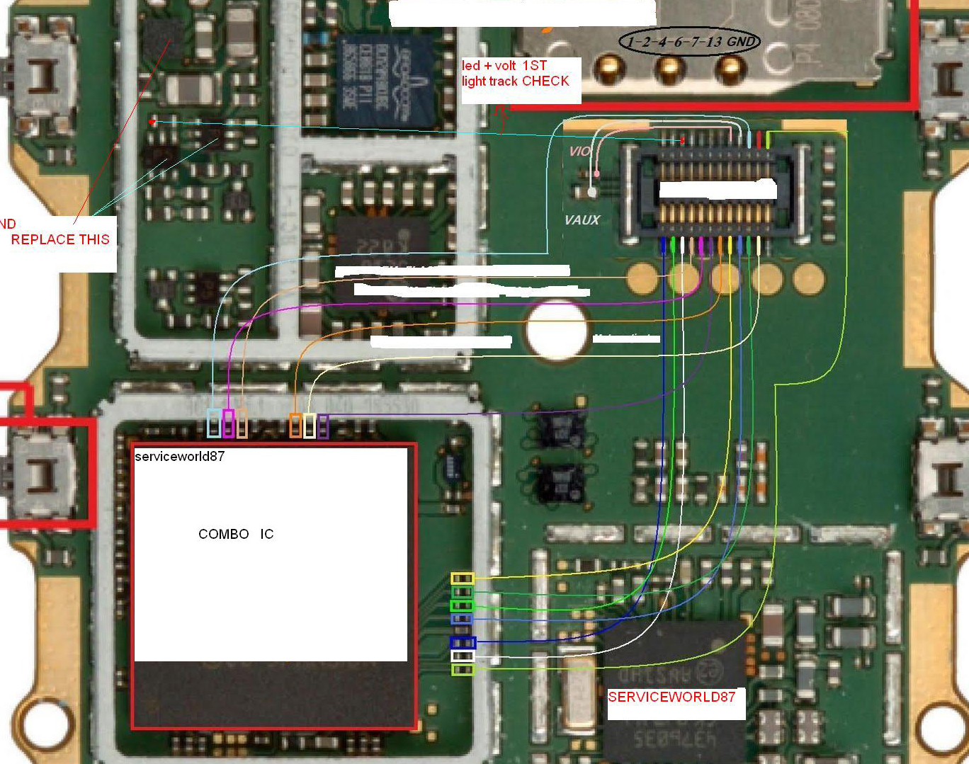 حل مشكلة شاشة نوكيا 5130 Nokia-5130-LCD-Display-IC-Solution-Jumper-Problem-Ways