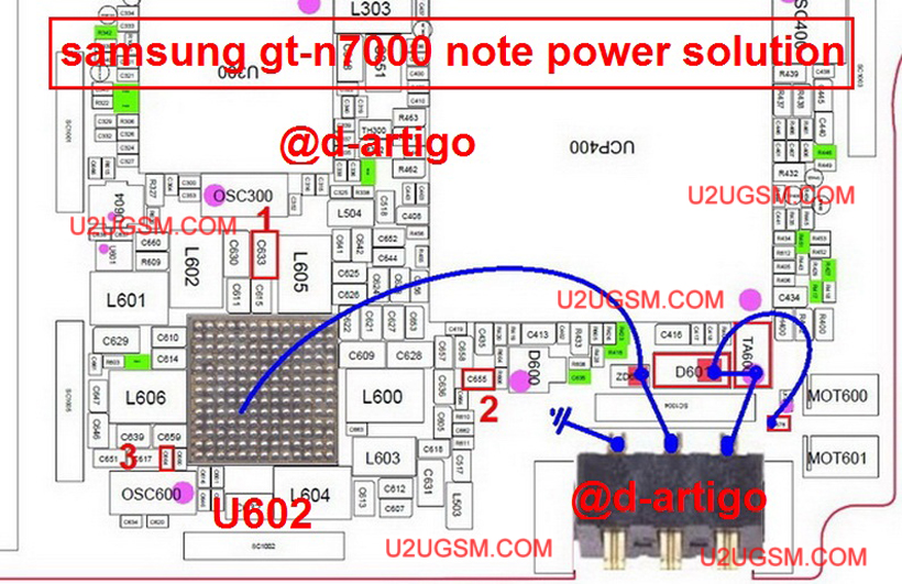 حل عطل نحسات ريش البطارية سامسونج N7000 Samsung-Galaxy-Note-N7000-Battery-Connector-Terminal-Jumper-Ways