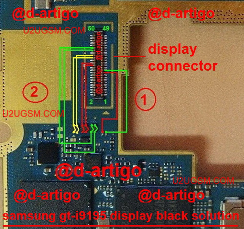 حل مسارات شاشة سامسونج I9190 Samsung-I9190-Galaxy-S4-mini-LCD-Display-IC-Solution-Jumper-Problem-Ways