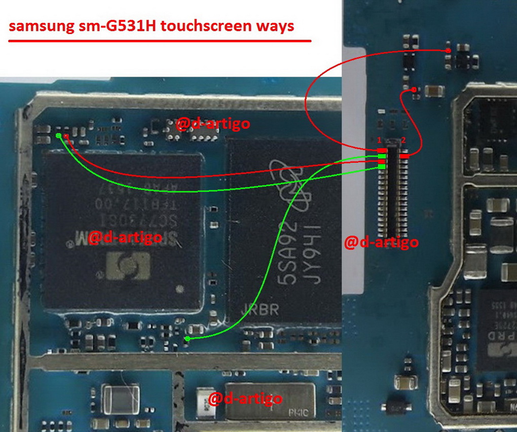 حل مشكلة شاشة اللمس g531h سامسونج g531h Samsung-Galaxy-Grand-Prime-G531H-touch-screen-not-working-problem-solution-jumpers