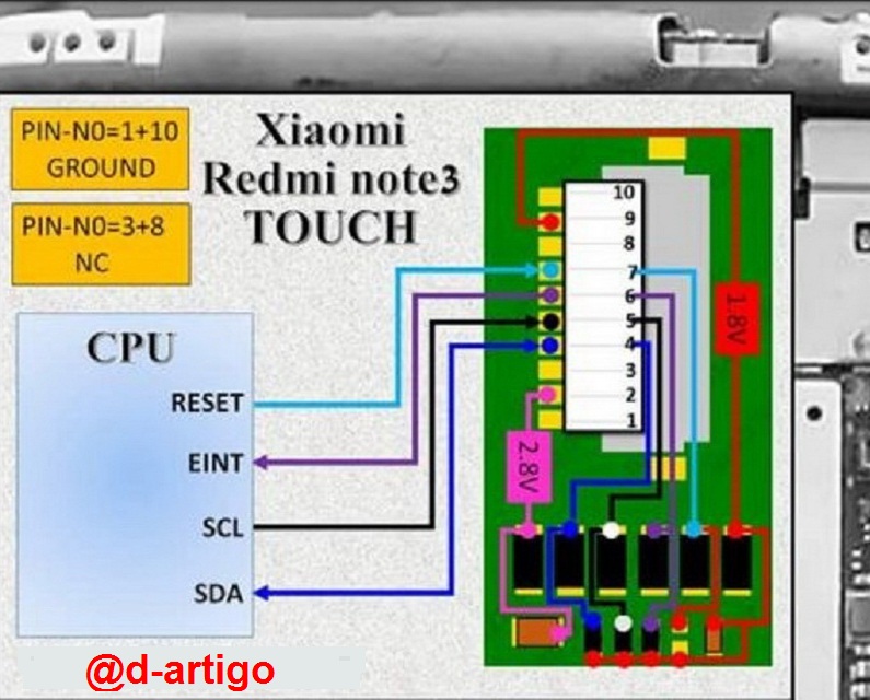 حل مشكلة  شاشة اللمس Xiaomi Redmi Note 3 Xiaomi-Redmi-Note-3-touch-screen-not-working-problem-solution-jumpers