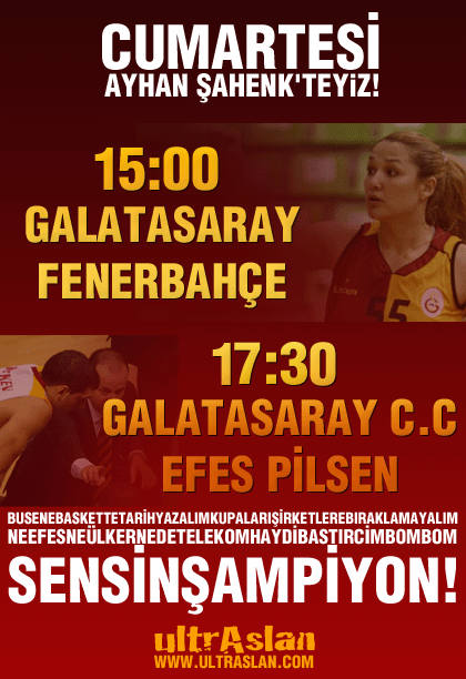 Galatasaray-Fenerbahçe 15 Kasım Saat 15:00 CumartesiBasket