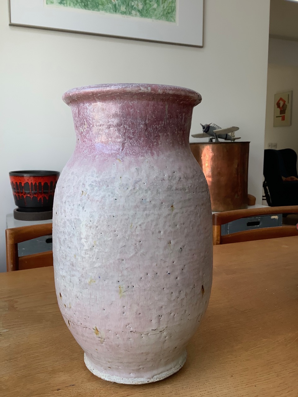 large 12 inch textured beast of a vase. Good clear mark. FR or RR mark Beast2