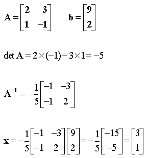 Calcul matriciel System1