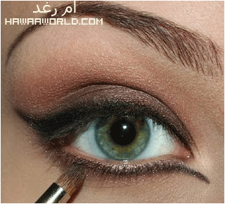 طريقة رسم العين بزاويه مفتوحه 01303943102