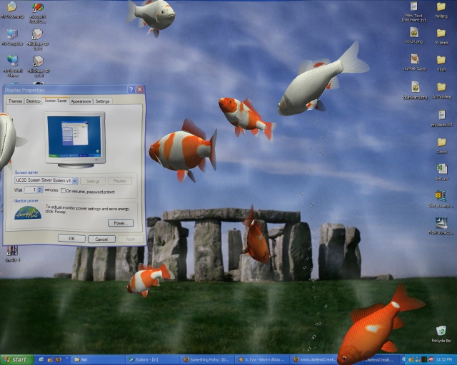 تحميل برنامج روووعة  3D Desktop Aquarium ScreenSaver 1.1DX +PLUS All fish Screen2